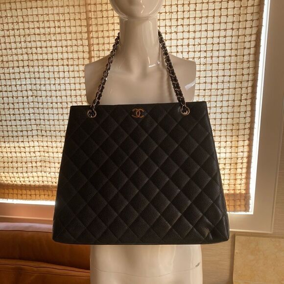 EUC Vintage CHANEL Black Bag with Silver Hardware - Picture 3 of 15